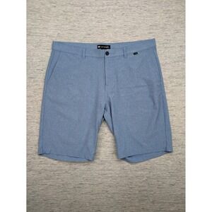 Travis Mathew Golf Shorts Heather Blue‎ Casual Athletic Size 40 Comfort Stretch